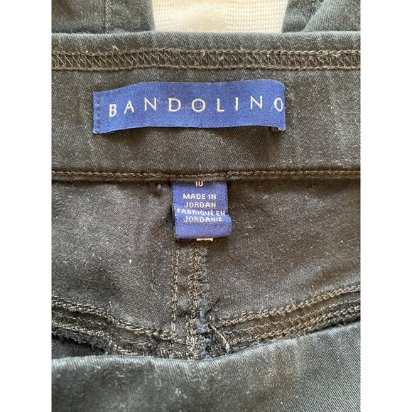 Bandolino Womens Black Denim Capri Pants Size 10 Thea Pull On Pants Casual - Picture 3 of 7